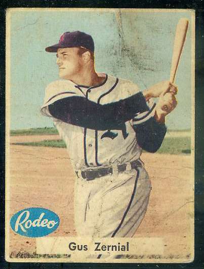 1956 Rodeo Meats - Gus Zernial (Kansas City A's) Baseball cards value