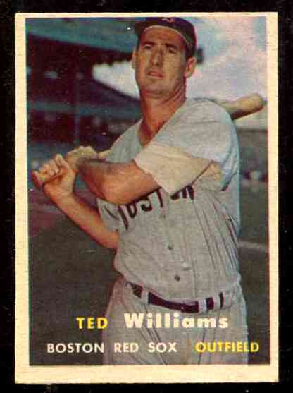 1957 Topps #  1 Ted Williams [#] (Red Sox) Baseball cards value