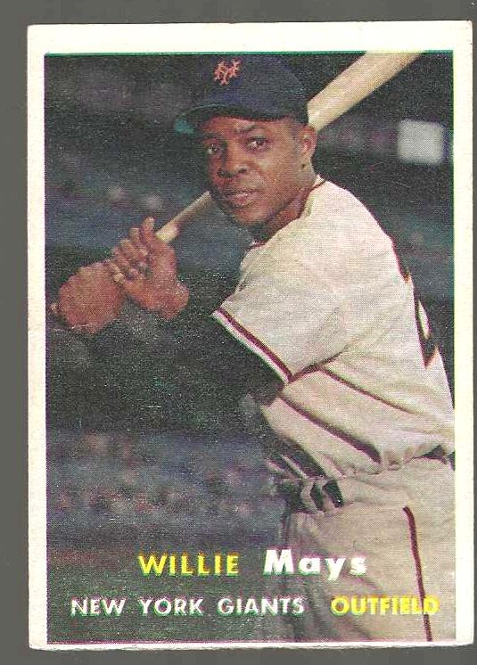 1957 Topps # 10 Willie Mays [#] (NY Giants) Baseball cards value