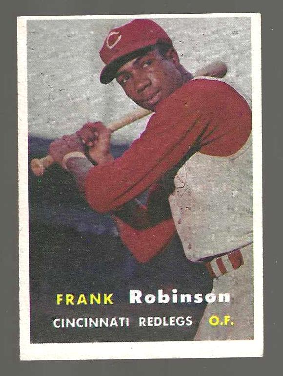 1957 Topps # 35 Frank Robinson ROOKIE [#] (Reds) Baseball cards value
