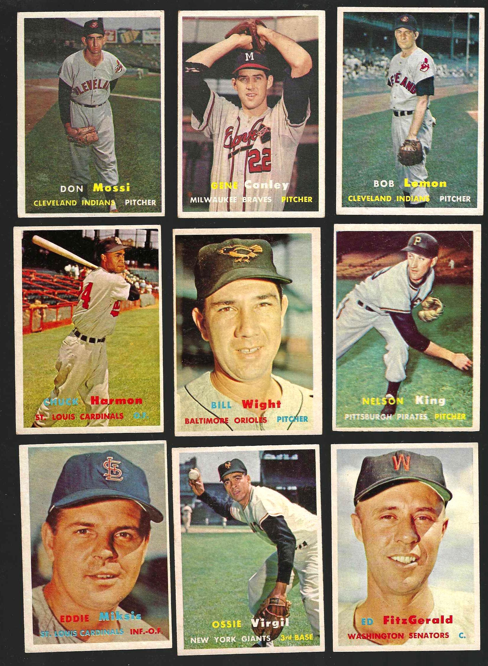 1957 Topps #120 Bob Lemon [#] (Indians,HOF) Baseball cards value
