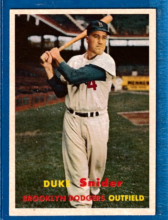 1957 Topps #170 Duke Snider [#] (Brooklyn Dodgers) Baseball cards value