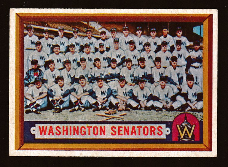1957 Topps #270 Senators TEAM card SCARCE MID SERIES Baseball cards value