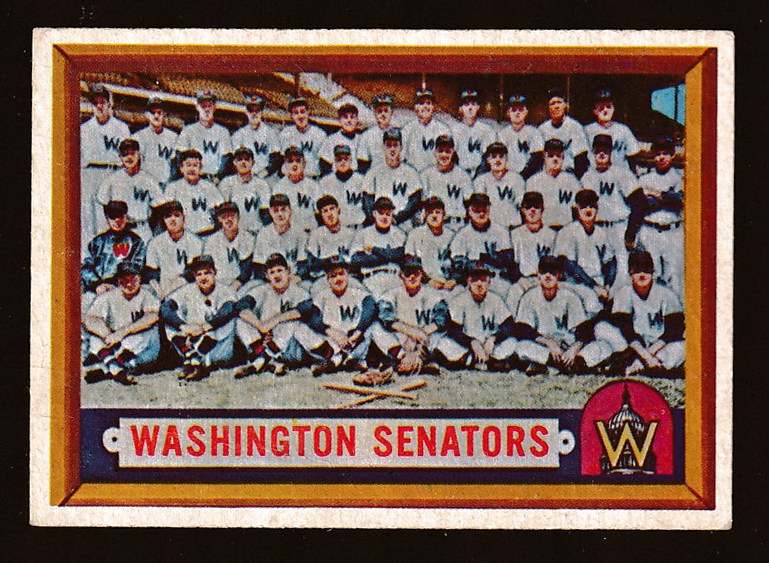 1957 Topps 270 Senators TEAM card SCARCE MID SERIES