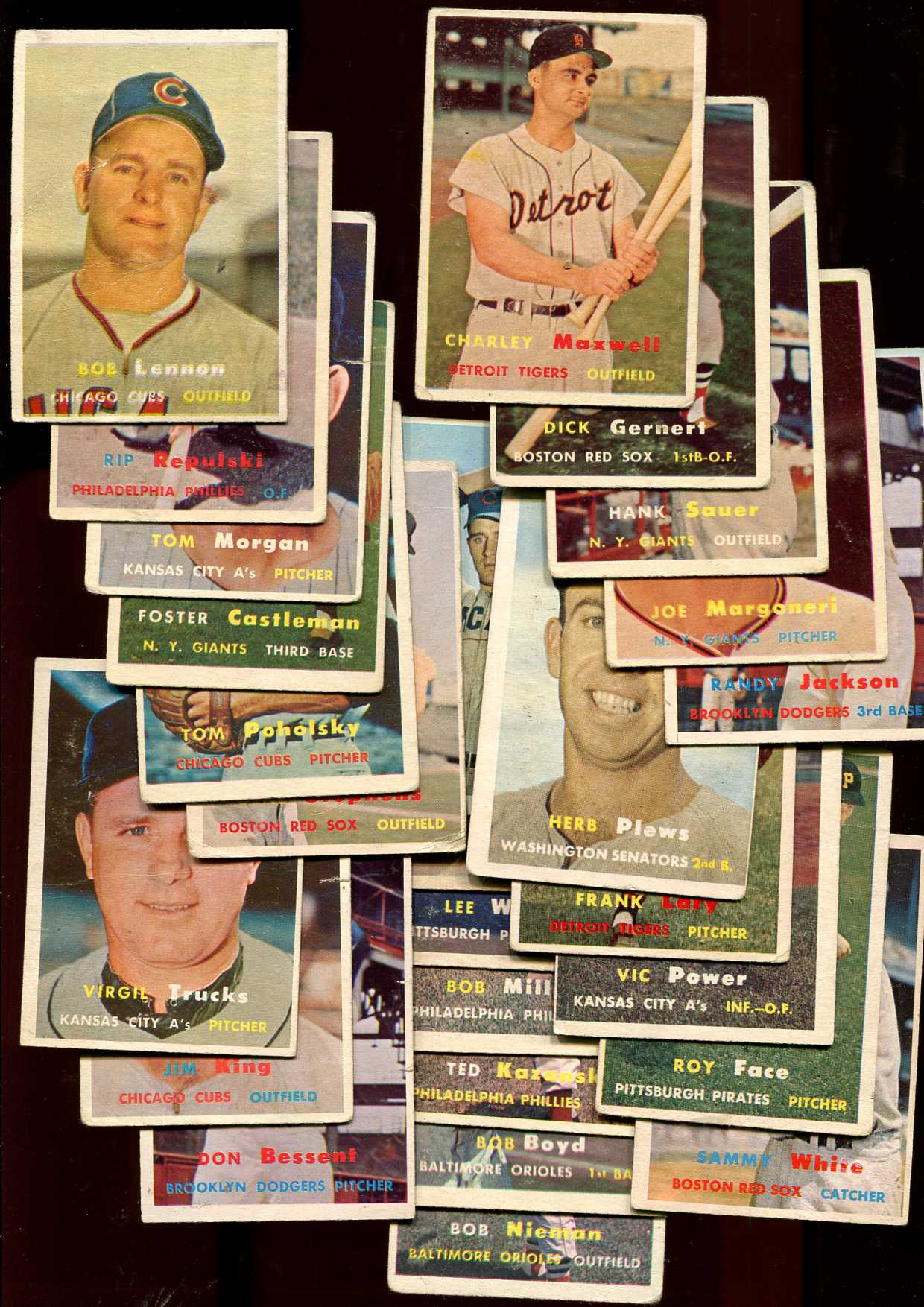 1957 Topps - Lot of (26) different *** LOW GRADE *** Baseball cards value