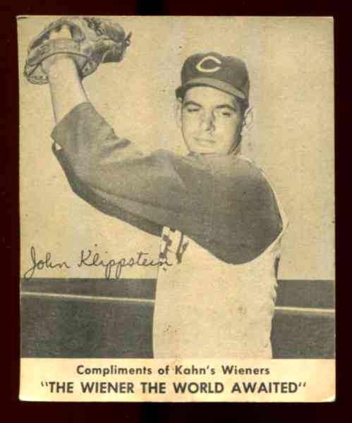 1957 Kahn's Wieners - John Klippstein (Reds) Baseball cards value