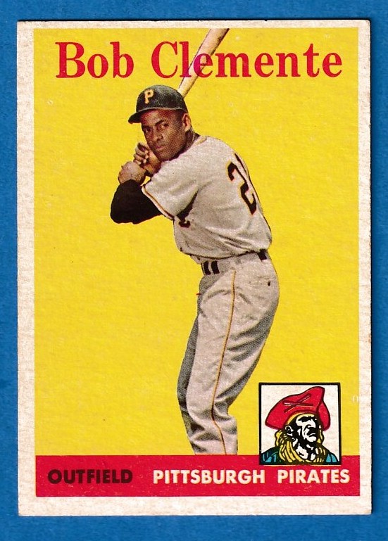 1958 Topps 52A Roberto Clemente [VARWHITE LETTER] (Pirates)