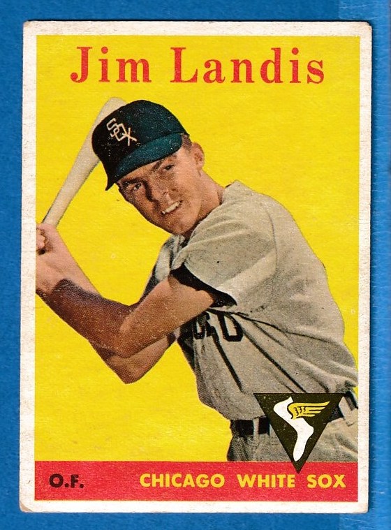 1958 Topps #108B Jim Landis [VAR:YELLOW TEAM] [#] (White Sox) Baseball cards value
