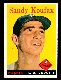 1958 Topps #187 Sandy Koufax [#] (Dodgers)
