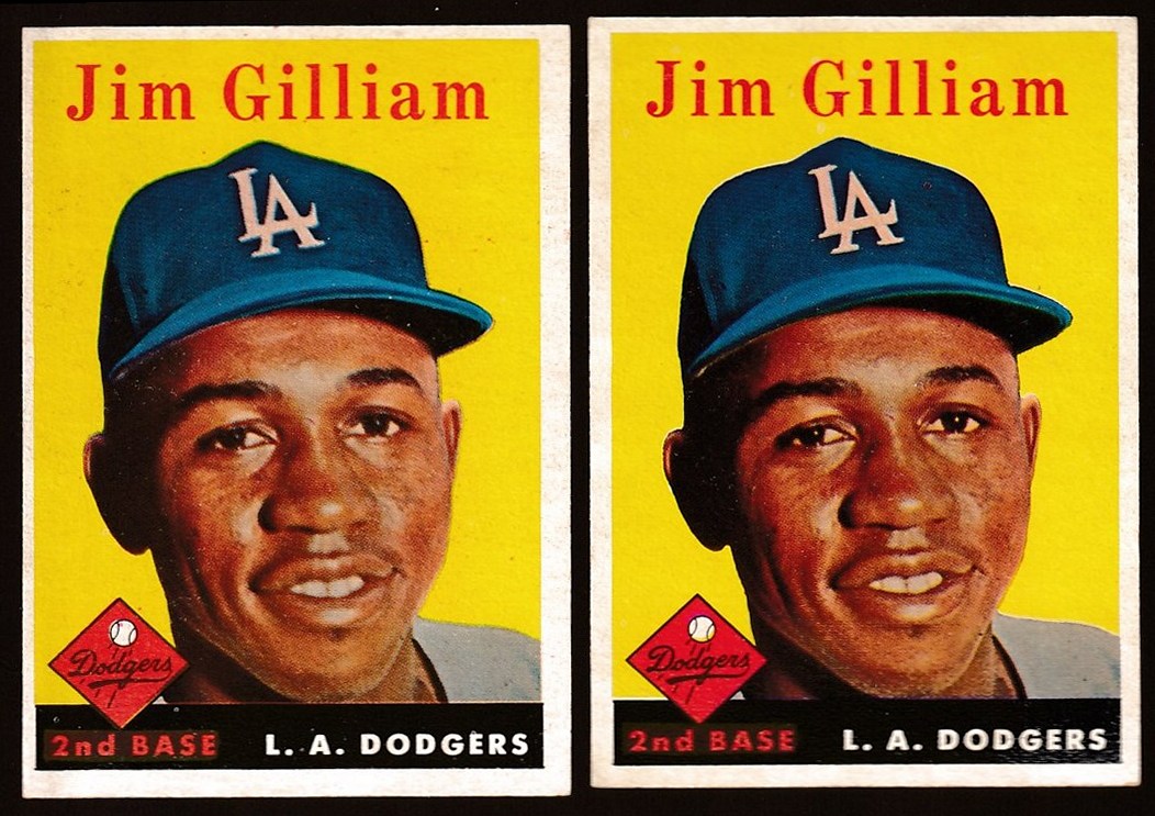 1958 Topps #215 Jim Gilliam [#] (Dodgers) Baseball cards value