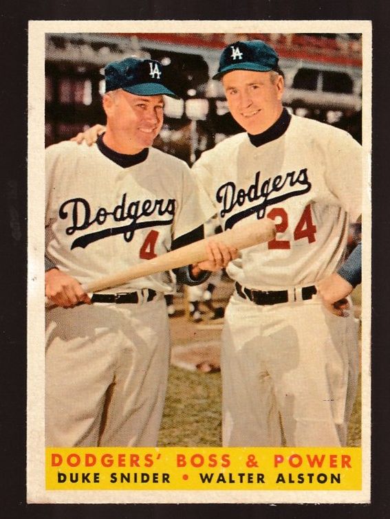 1958 Topps #314 Duke Snider/Walt Alston MGR [#] (Dodgers) Baseball cards value