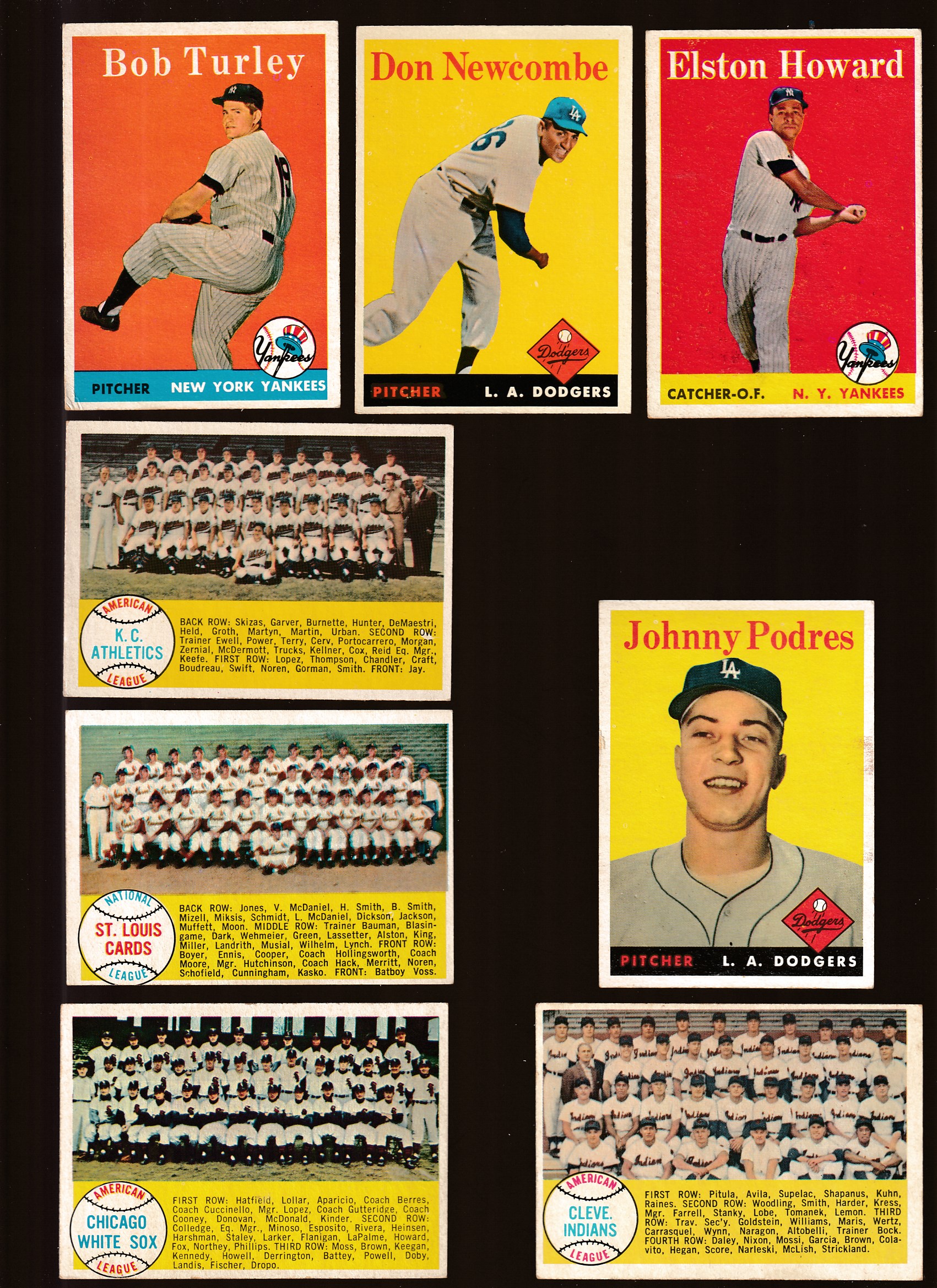 1958 Topps #216 Cardinals TEAM card [#] Baseball cards value