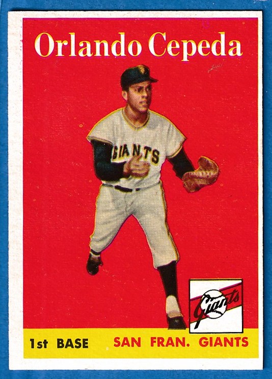 1958 Topps #343 Orlando Cepeda ROOKIE (Giants) Baseball cards value