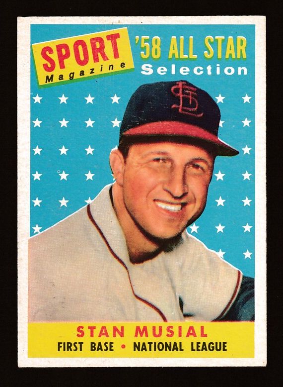 1958 Topps #476 Stan Musial All-Star [#] (Cardinals) Baseball cards value