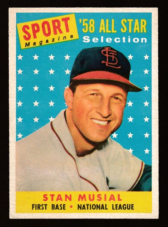 1958 Topps #476 Stan Musial All-Star [#] (Cardinals) Baseball cards value