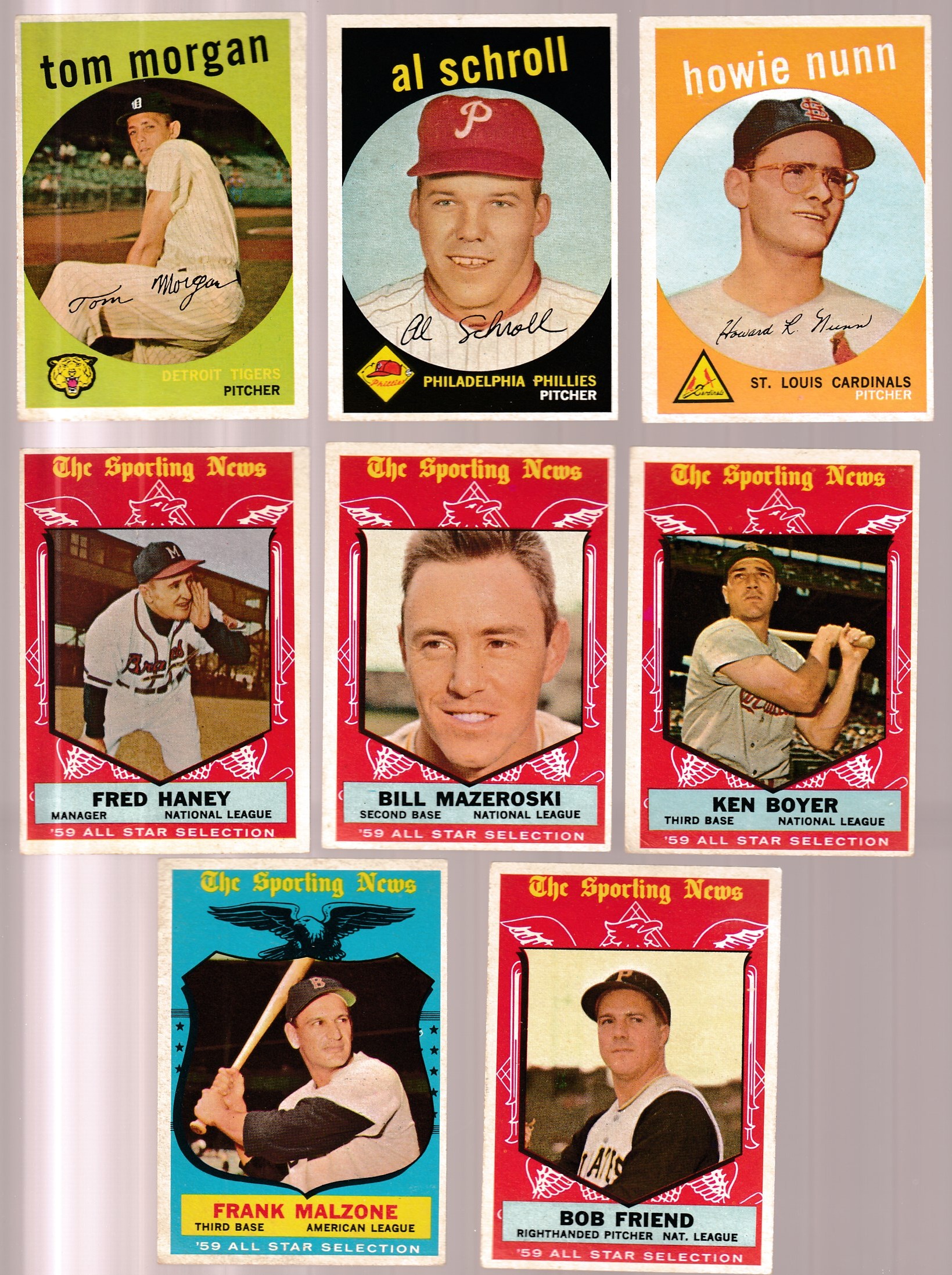 1959 Topps #555 Bill Mazeroski All-Star SCARCE HIGH # [#z] (Pirates) Baseball cards value
