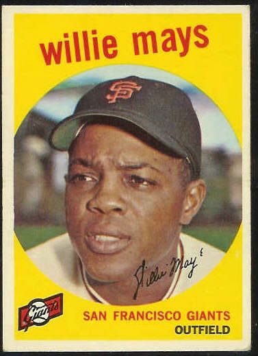 1959 Topps # 50 Willie Mays (Giants) Baseball cards value