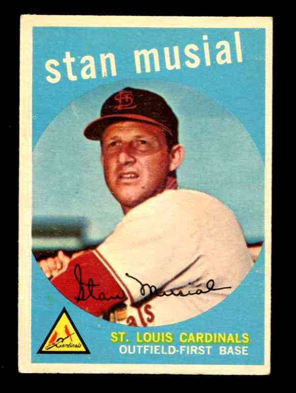 1959 Topps #150 Stan Musial (Cardinals) Baseball cards value