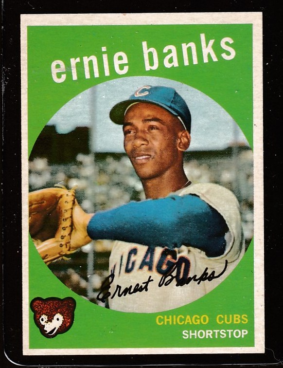 1959 Topps #350 Ernie Banks [#] (Cubs) Baseball cards value