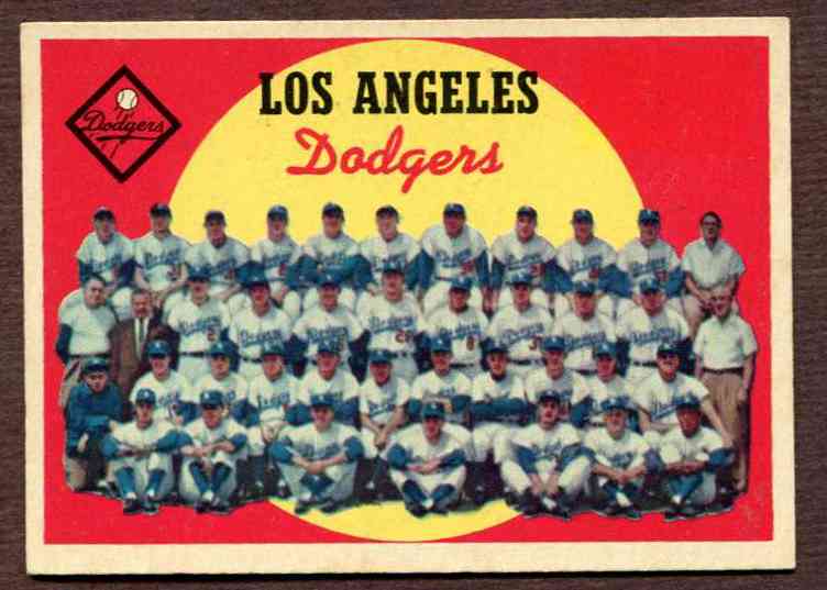 1959 Topps #457 Dodgers TEAM card [#] Baseball cards value