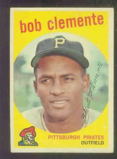 1959 Topps #478 Roberto Clemente (Pirates) Baseball cards value