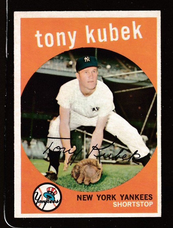 1959 Topps #505 Tony Kubek [#] (Yankees) Baseball cards value