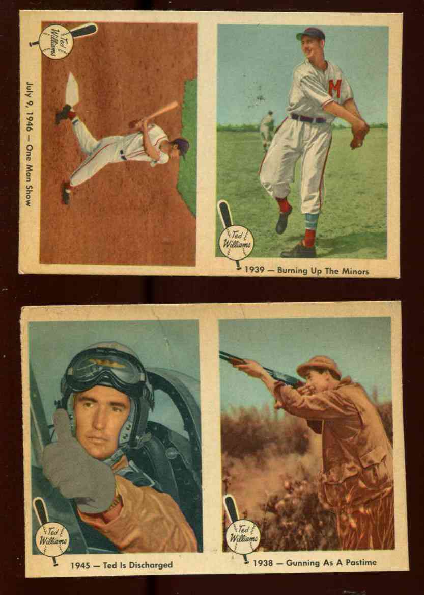 1959 Fleer Ted Williams  2-Card UN-CUT Panel !!! (#12,#27) Baseball cards value