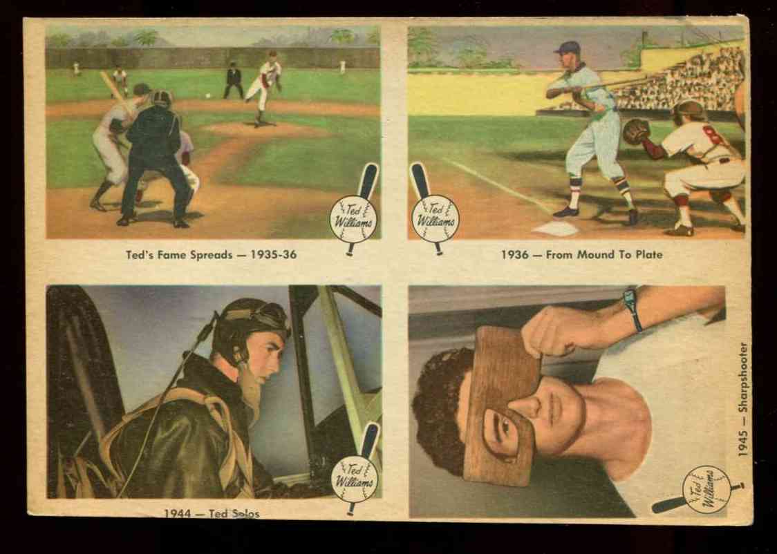  1959 Fleer Ted Williams  4-Card UN-CUT Panel !!! (#5,#7,#22,#24) Baseball cards value