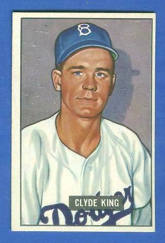 1951 Bowman #299 Clyde King SCARCE HIGH# (Brooklyn Dodgers) Baseball cards value