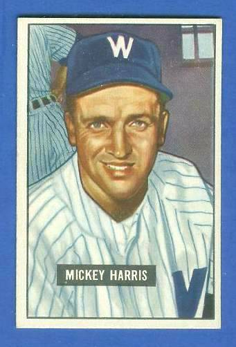 1951 Bowman #311 Mickey Harris SCARCE HIGH# (Senators) Baseball cards value