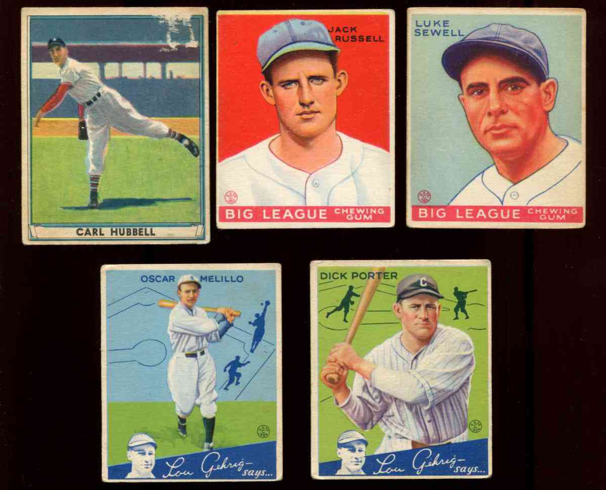 1933 Goudey #167 Jack Russell [#x] (Senators) Baseball cards value