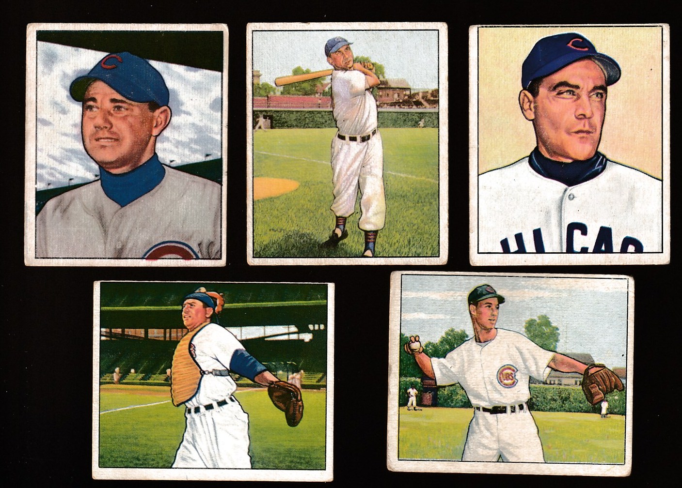 1950 Bowman  - CUBS - Team Lot (7) Baseball cards value