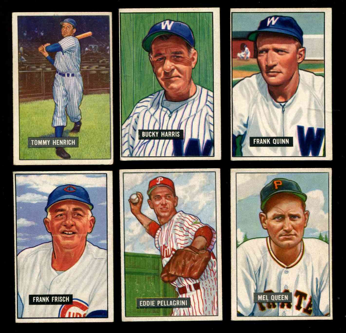 1951 Bowman #291 Tommy Henrich COACH SCARCE HIGH# (Yankees) Baseball cards value