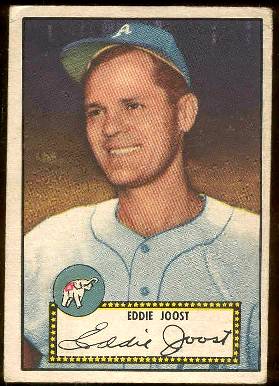 1952 Topps # 45 Eddie Joost BLACK-BACK (Philadelphia A's) Baseball cards value
