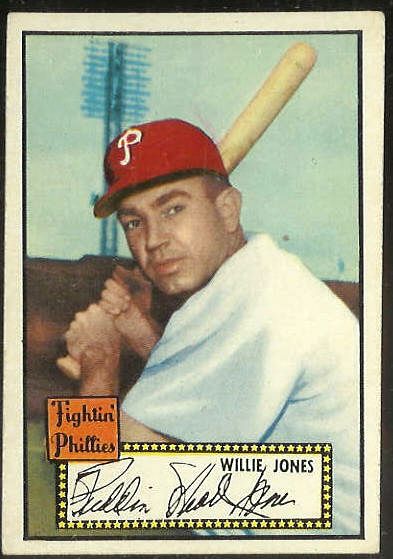 1952 Topps # 47 Willie Jones BLACK-BACK (Phillies) Baseball cards value