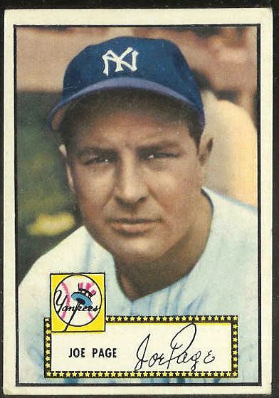 1952 Topps # 48 Joe Page (Corrected) BLACK-BACK (Yankees) Baseball cards value