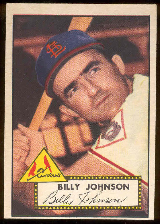 1952 Topps # 83 Billy Johnson (Cardinals) Baseball cards value