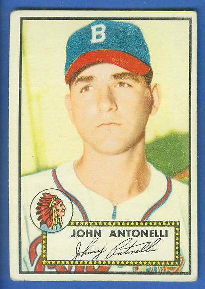 1952 Topps #140 John Antonelli (Boston Braves) Baseball cards value