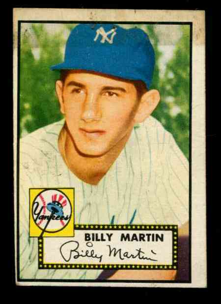 1952 Topps #175 Billy Martin ROOKIE (Yankees) Baseball cards value