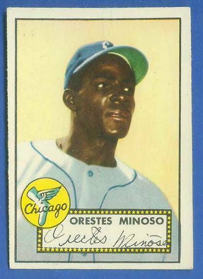 1952 Topps #195 Orestes Minoso ROOKIE (White Sox) Baseball cards value