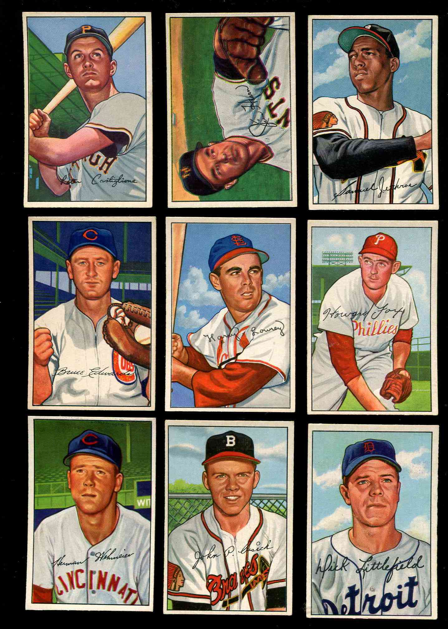 1952 Bowman # 84 Sam Jethroe (Boston Braves) Baseball cards value