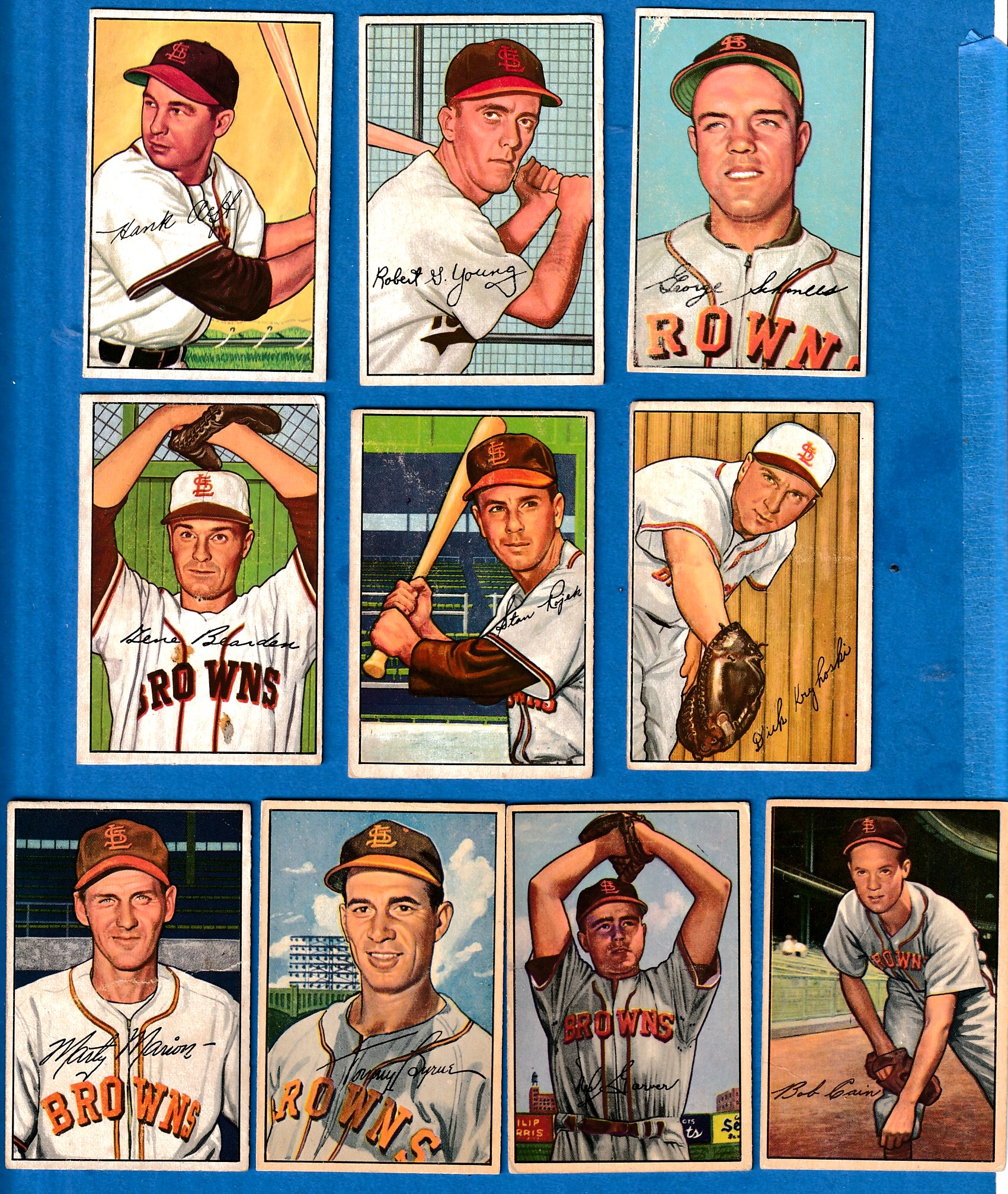 1952 Bowman  - BROWNS (St. Louis) - Near Complete Team Set/Lot (10/11) Baseball cards value
