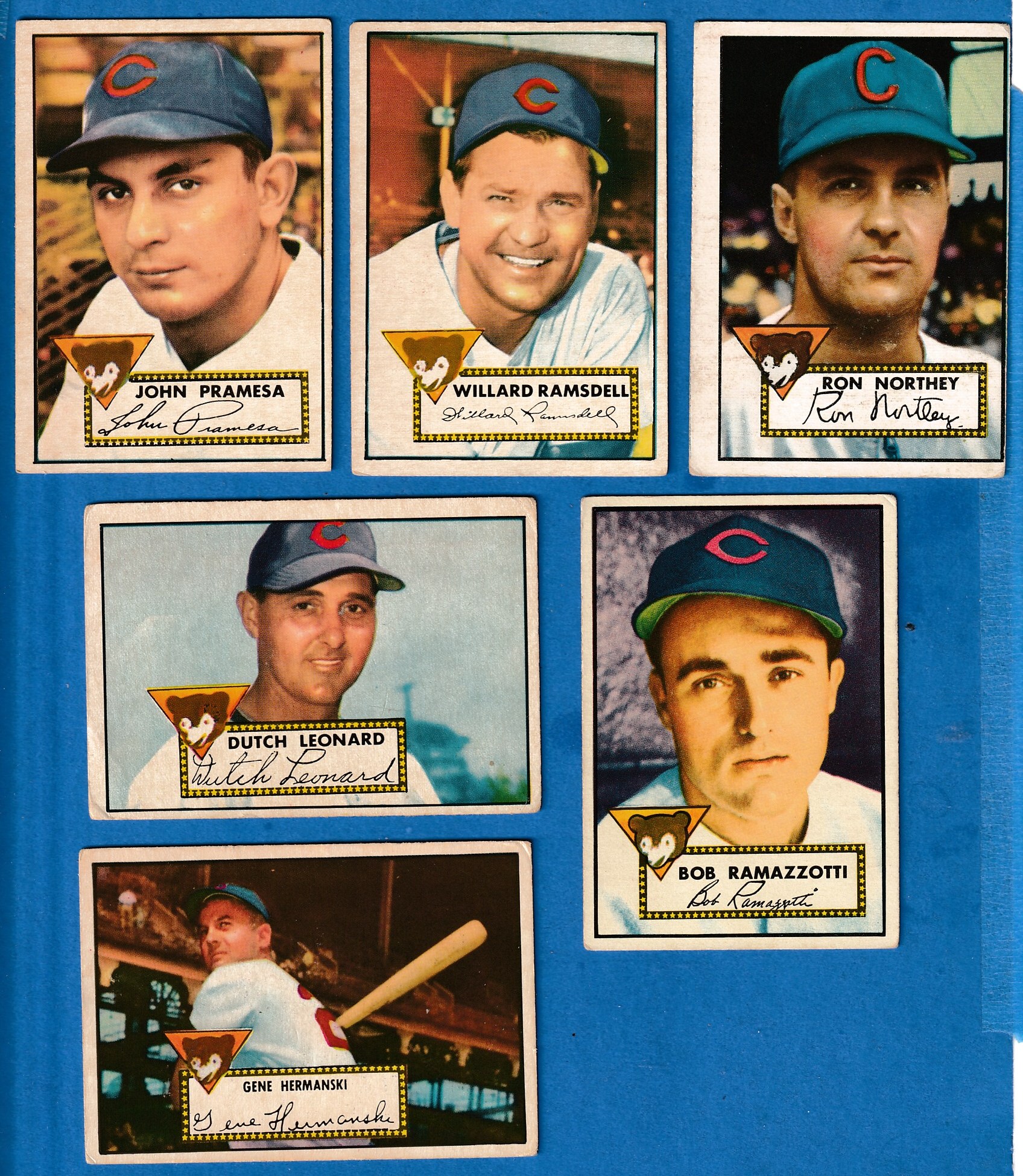 1952 Topps  - CUBS - Starter Team Set/Lot (7 different) Baseball cards value