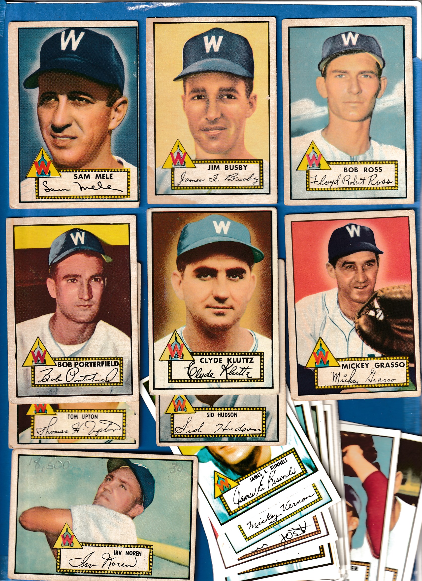 1952 Topps  - WASHINGTON SENATORS - Starter Team Set/Lot (9+12 Archives !) Baseball cards value