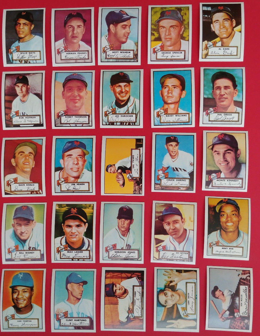  New York Giants - 1952 Topps Archives - Near Complete Team Set (24/25) Baseball cards value