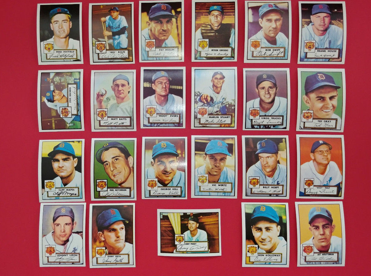  Detroit Tigers - 1952 Topps Archives - COMPLETE TEAM SET (23) Baseball cards value