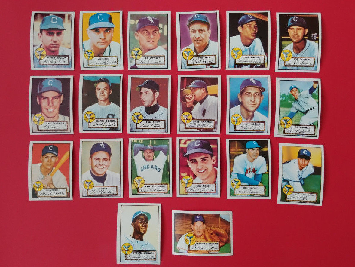  Chicago White Sox - 1952 Topps Archives - COMPLETE TEAM SET (19) Baseball cards value