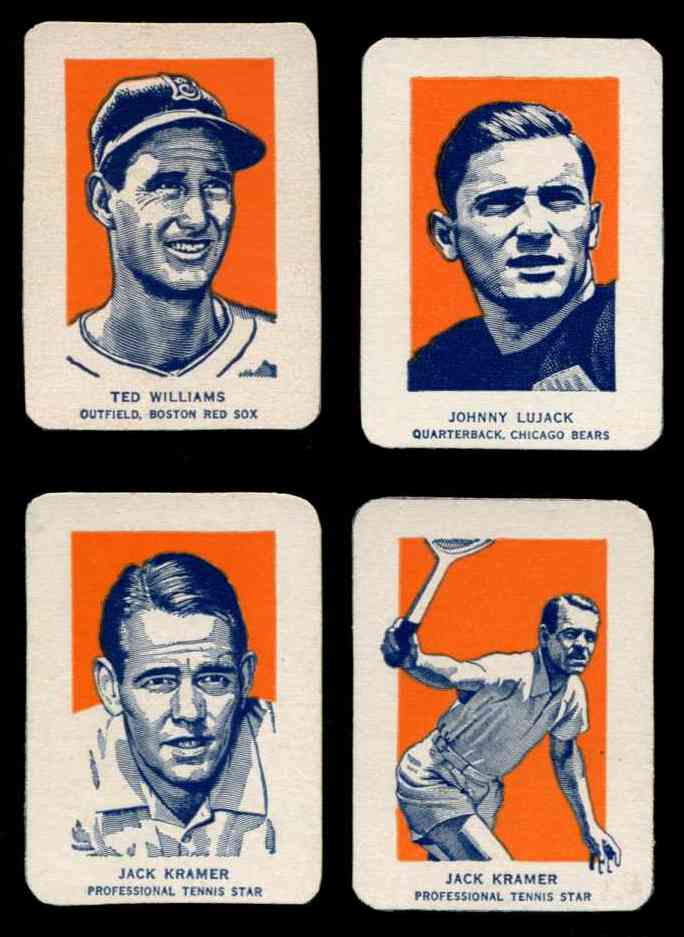 1952 Wheaties #17B Jack Kramer ACTION (Tennis) Baseball cards value