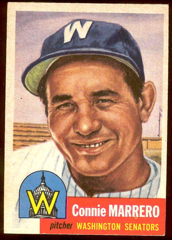 1953 Topps # 13 Connie Marrero (Senators) Baseball cards value