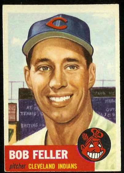 1953 Topps # 54 Bob Feller (Indians) Baseball cards value